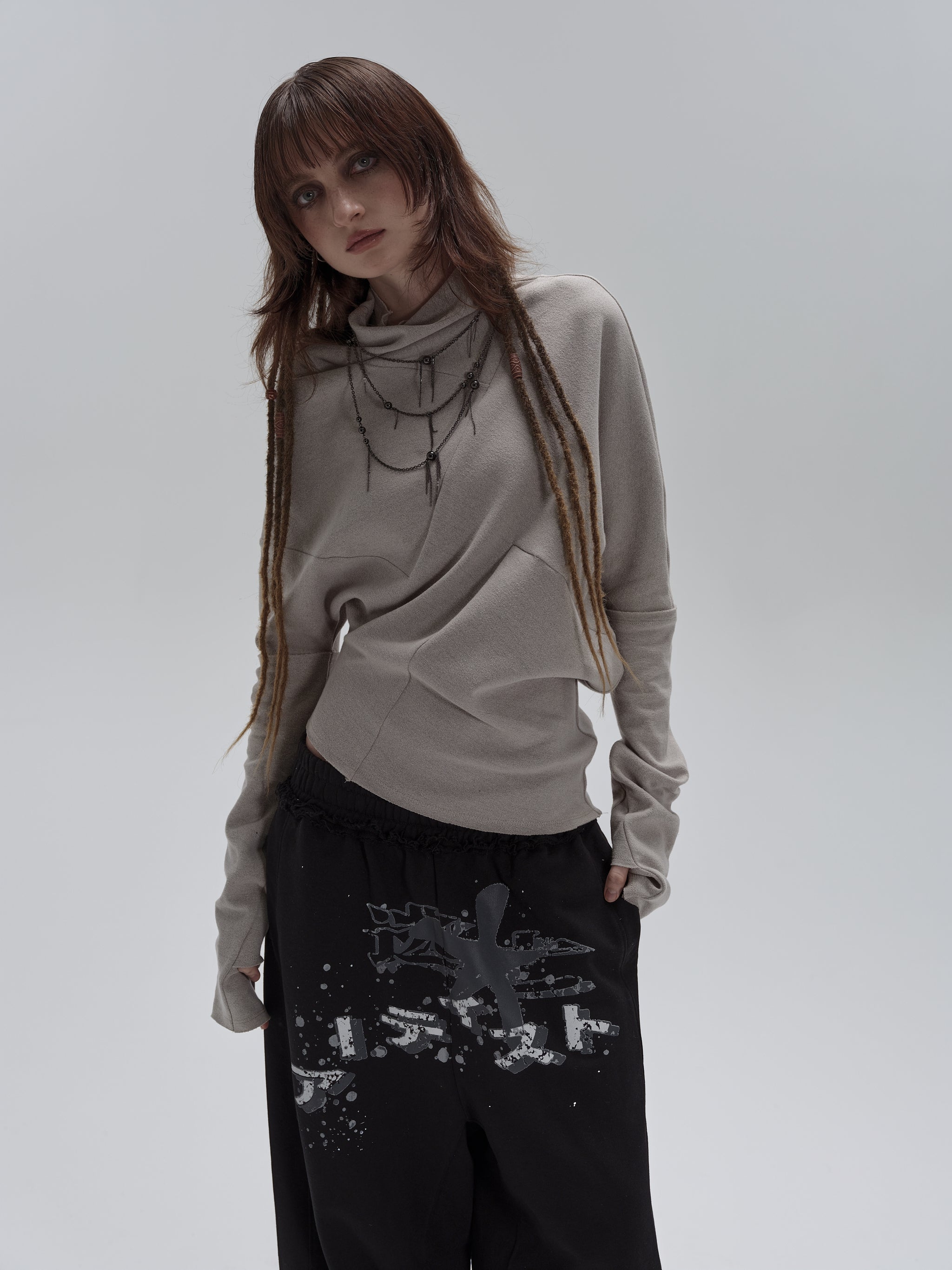 Asymmetric Long Sleeve(Grey)