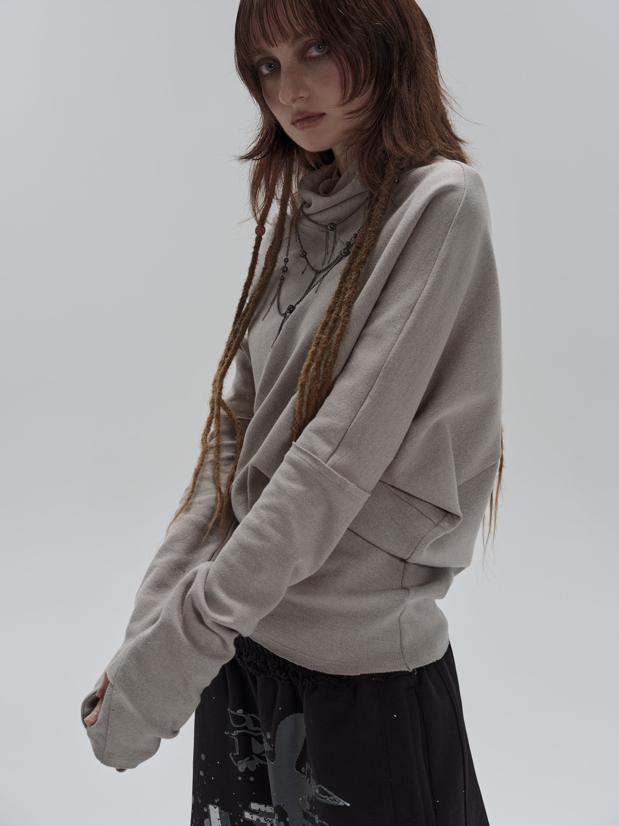 Asymmetric Long Sleeve(Grey)