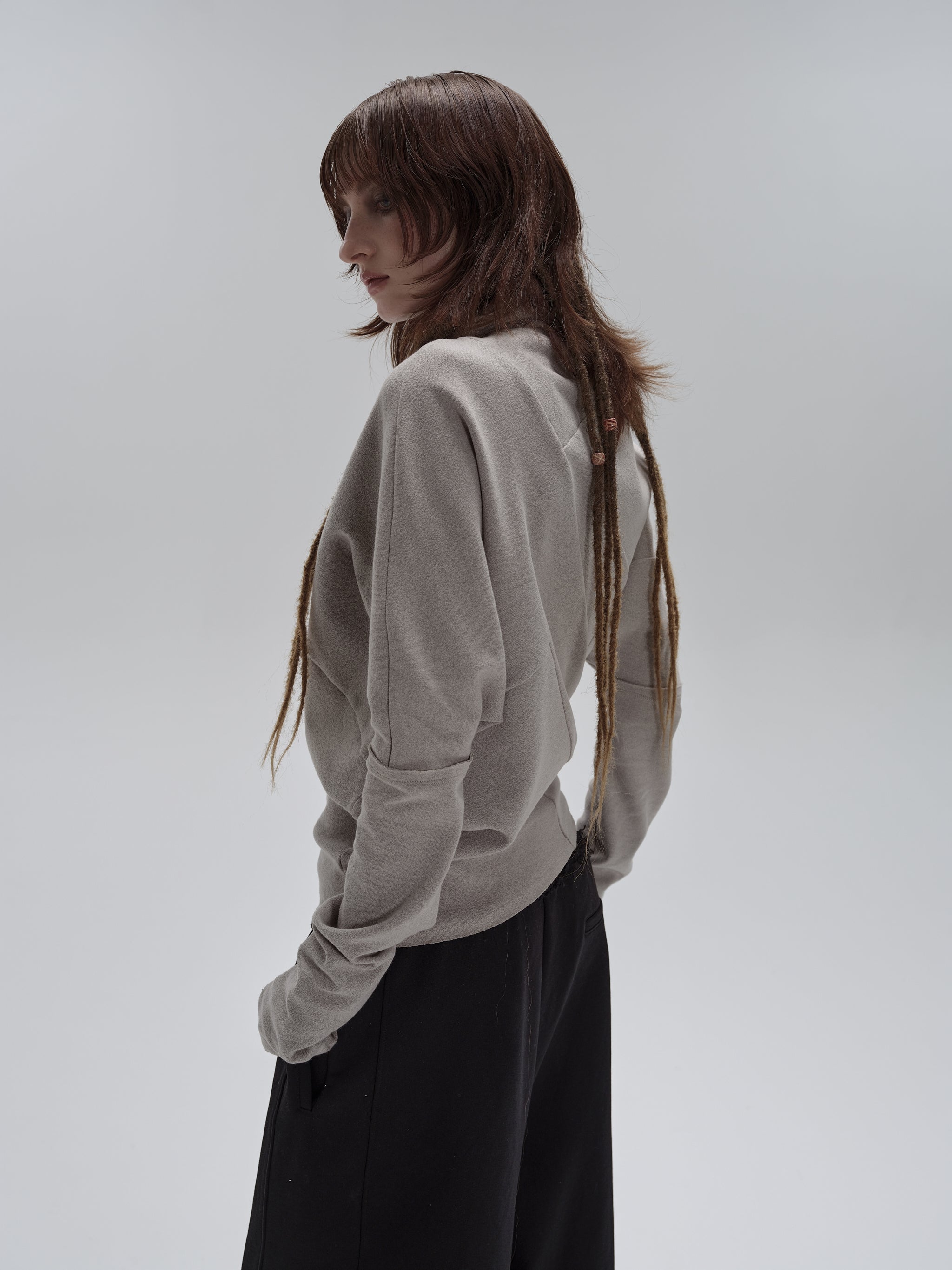 Asymmetric Long Sleeve(Grey)