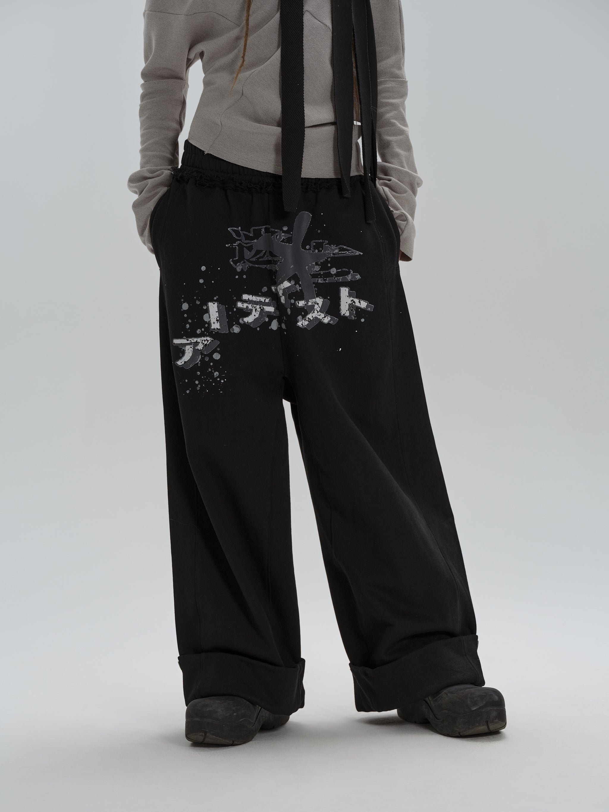 Escape Artist Splash-Print Wide-Leg Pants