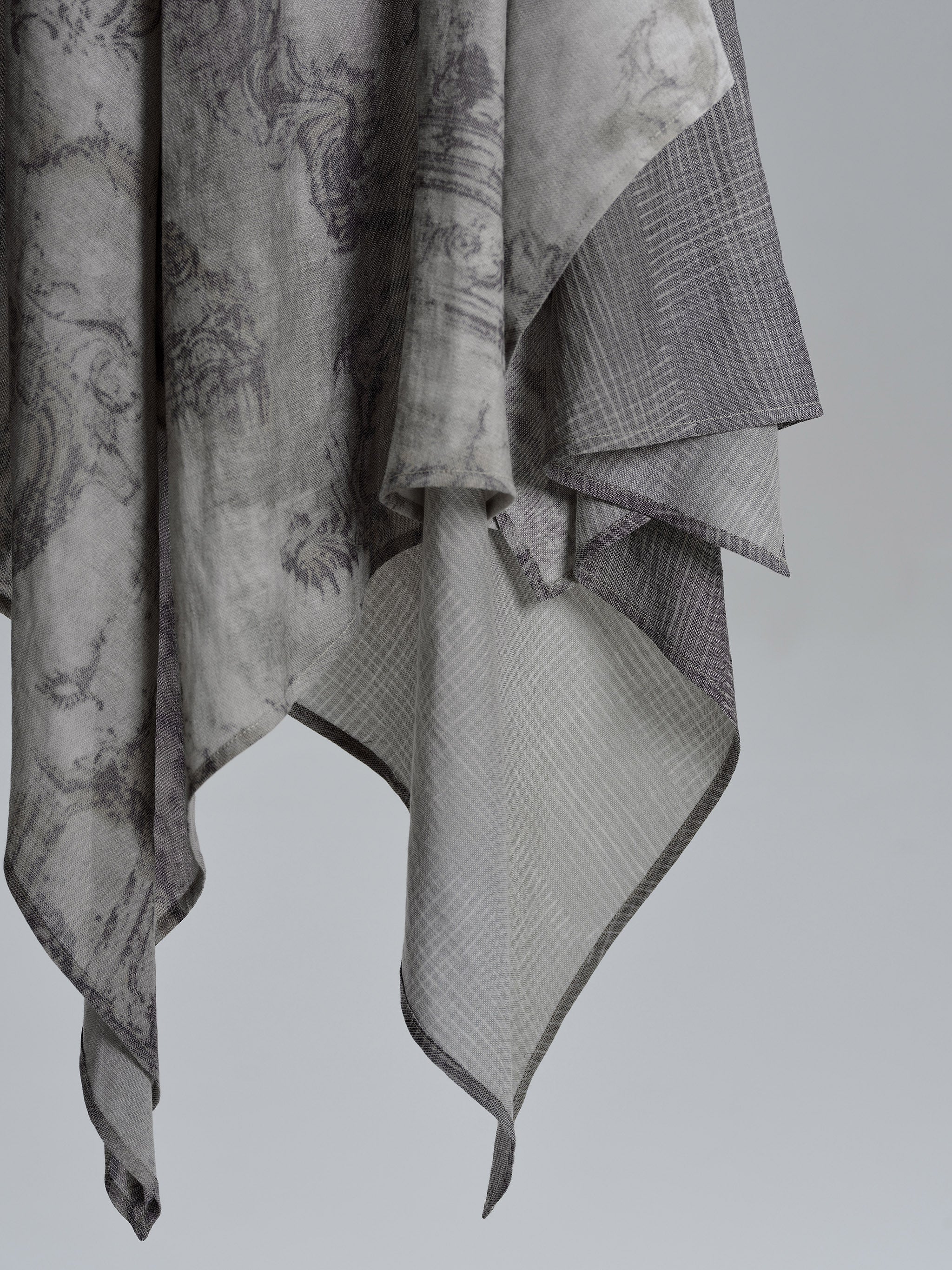 Asymmetric Patchwork Skirt (Grey)