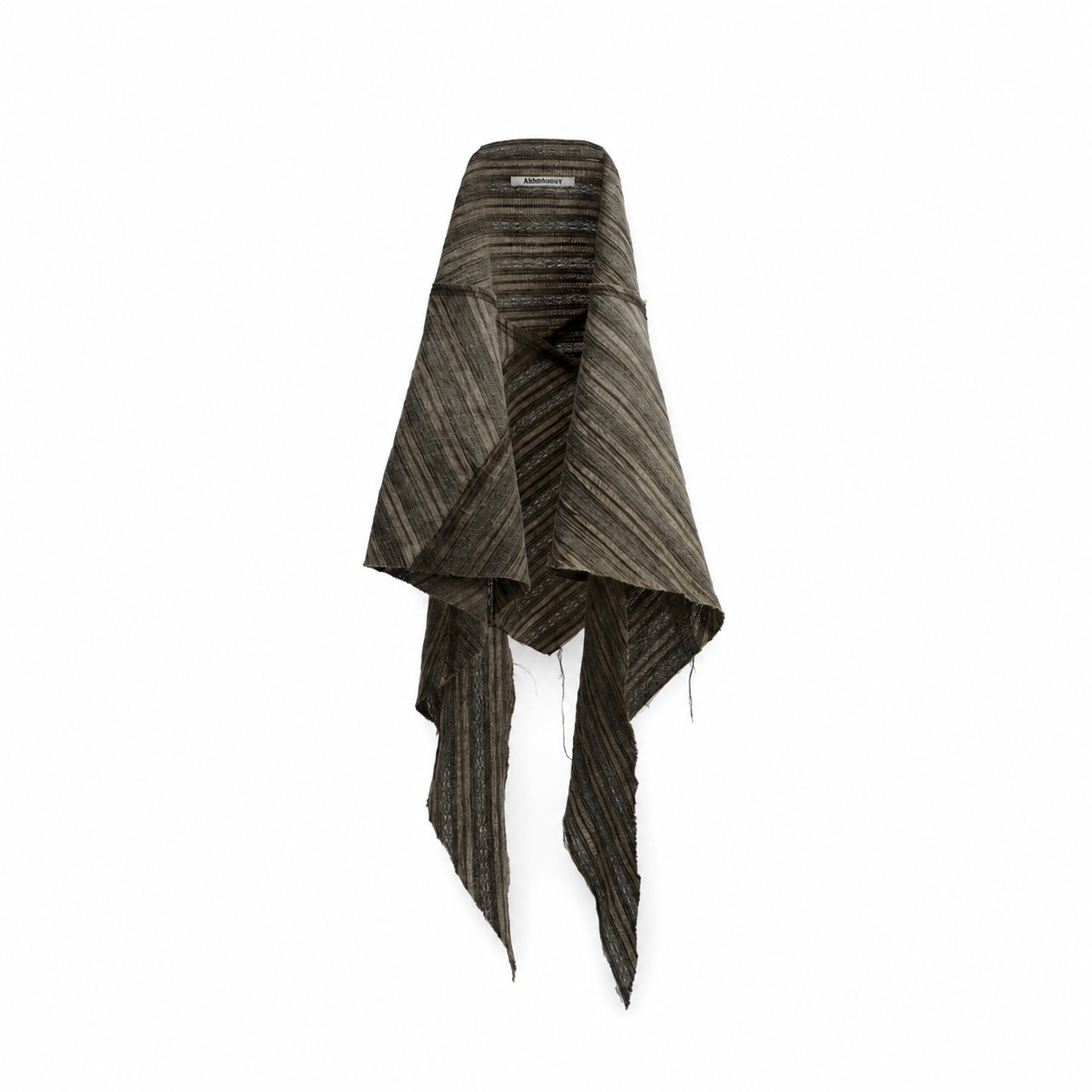 Sand-City Dyed Raw-Edge Scarf （Moss Green）