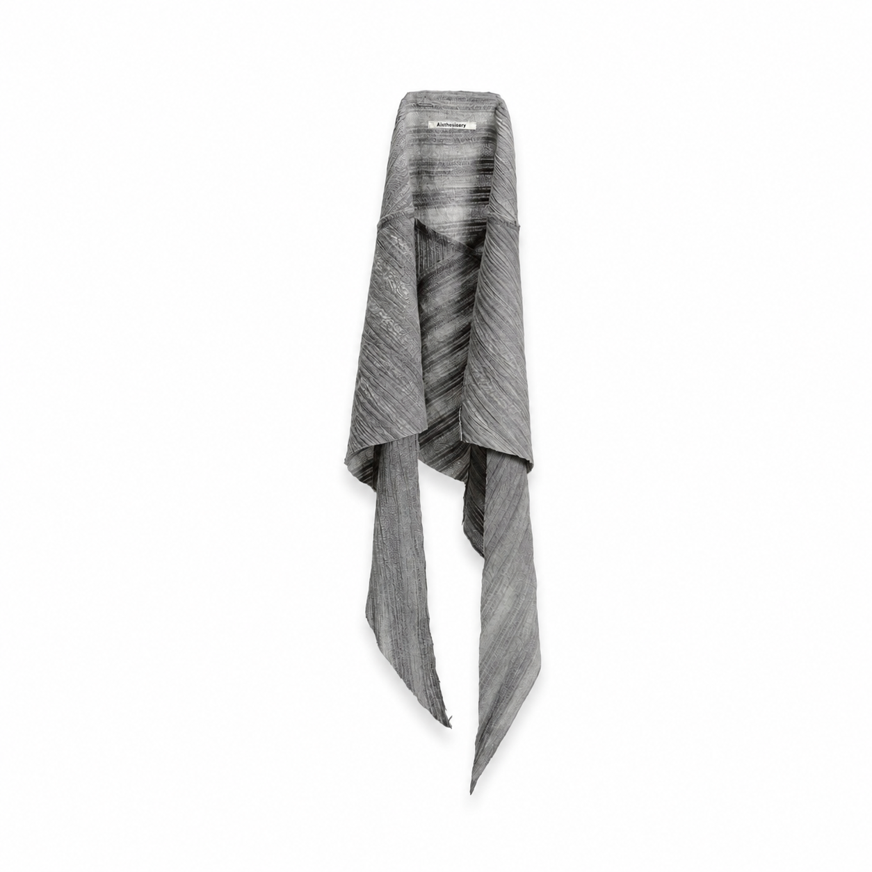 Sand-City Dyed Raw-Edge Scarf （Grey）