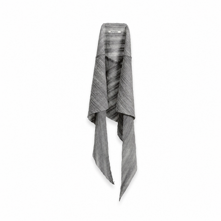 Sand-City Dyed Raw-Edge Scarf （Grey）