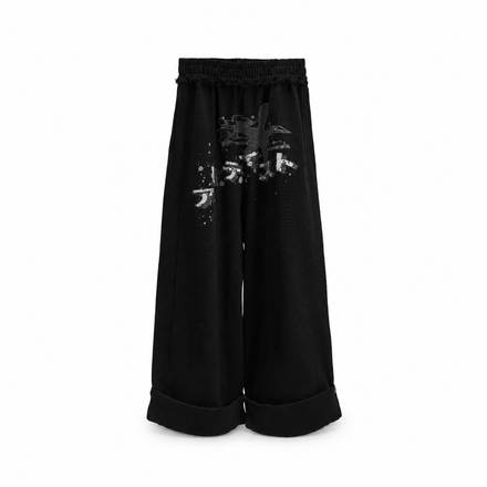 Escape Artist Splash-Print Wide-Leg Pants